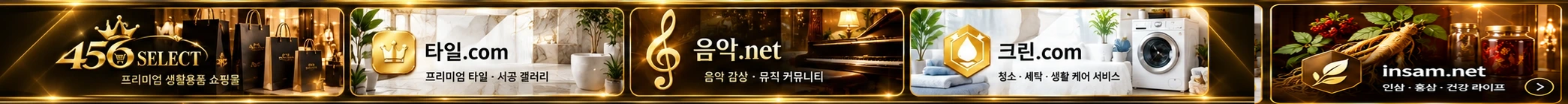 456 쇼핑, 타일.com, 음악.net, 크린.com, insam.net 건강몰 바로가기